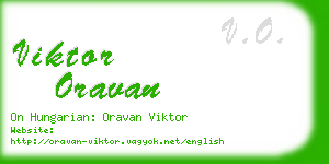 viktor oravan business card